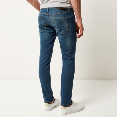 Mid blue wash Sid skinny stretch jeans
